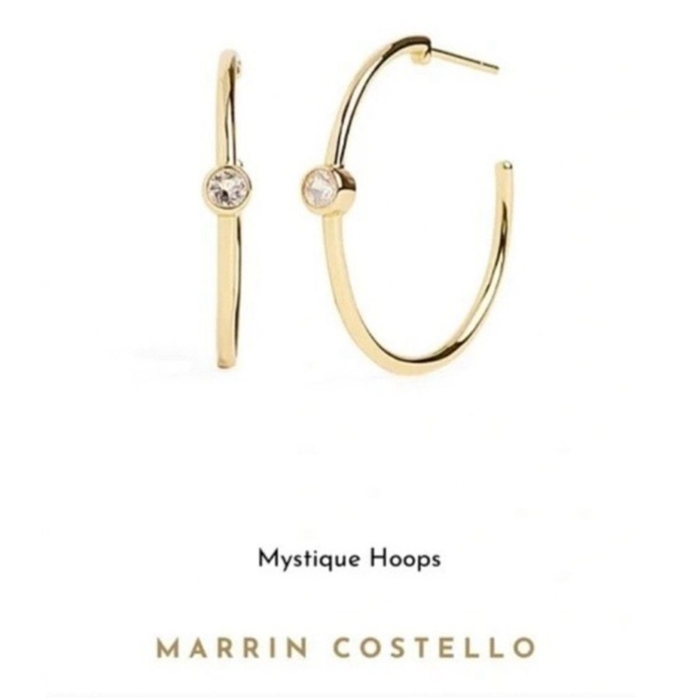 Marrin Costello Curateur Mystique 14k Gold‎ Plated Sterling Silver Hoop E…